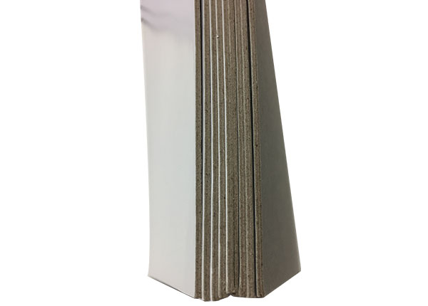 Laminated duplex board with grey back